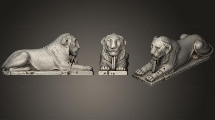Статуэтки львы тигры сфинксы (Лев, STKL_0309) 3D модель для ЧПУ станка